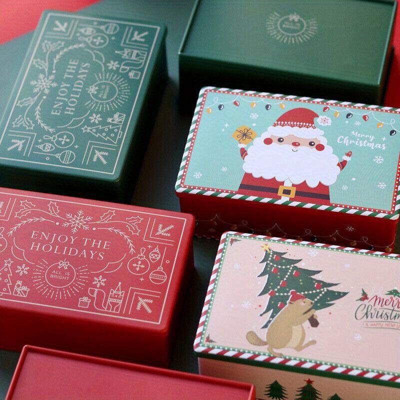 Christmas Tinning Can Candy Box Gift Storage Biscuit