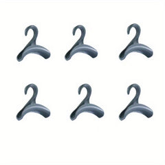 6pcs School Bag Hook Handbag Hat Silky Scarf Storage Rack