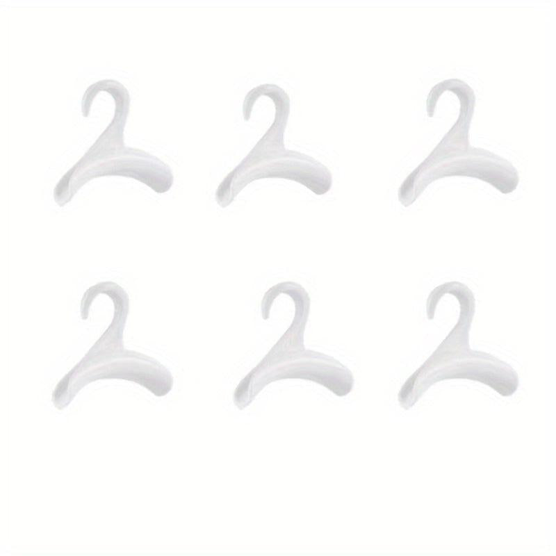6pcs School Bag Hook Handbag Hat Silky Scarf Storage Rack