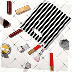 100pcs Striped Business Glossy Retail Bags Bulk Plastic Shopping Bags