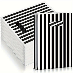 100pcs Striped Business Glossy Retail Bags Bulk Plastic Shopping Bags