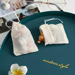 10pcs Drawstring Burlap Bags for Restaurant Supermarket