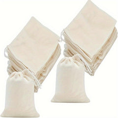 10pcs Drawstring Burlap Bags for Restaurant Supermarket