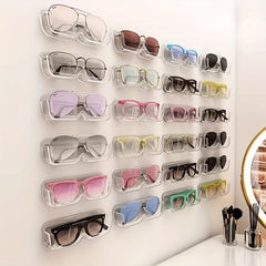 Wall Hanging Glasses Storage Rack for Bathroom and Bedside