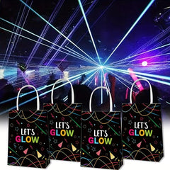 LET'S GLOW Party Favor Bags Stars Luminous Night Goodie Candy Bag