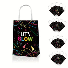 LET'S GLOW Party Favor Bags Stars Luminous Night Goodie Candy Bag