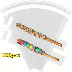 100pcs Self Sealing Cellophane Bag Treat Bags Adhesive Clear Cello Cookie Bags