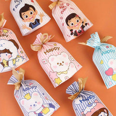 20pcs Cartoon Candy Bag Biscuit Packaging Bag Gift Bag for Holiday Use
