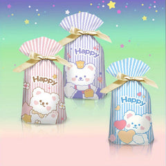 20pcs Cartoon Candy Bag Biscuit Packaging Bag Gift Bag for Holiday Use