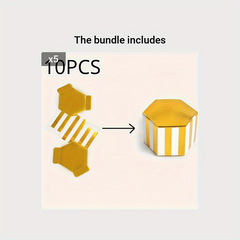 10pcs Polygonal Gift Hot Stamping Box Mini Chocolate Packaging Box