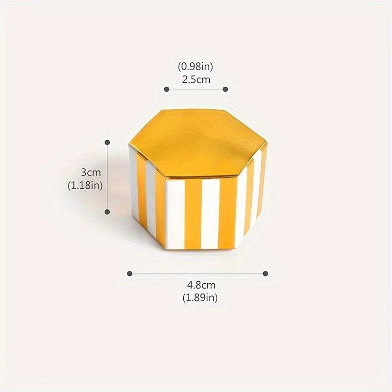 10pcs Polygonal Gift Hot Stamping Box Mini Chocolate Packaging Box