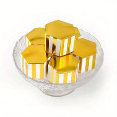 10pcs Polygonal Gift Hot Stamping Box Mini Chocolate Packaging Box