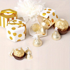 10pcs Polygonal Gift Hot Stamping Box Mini Chocolate Packaging Box