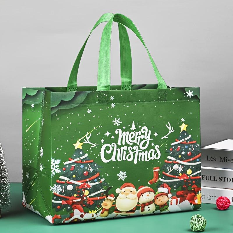 8pcs Gilding Christmas Gift Bags Tote Bags with Handles