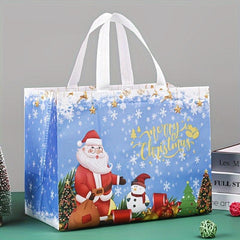 8pcs Gilding Christmas Gift Bags Tote Bags with Handles
