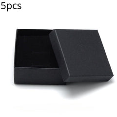 5pcs Square Cardboard Jewelry Set Boxes - Ring Necklace Packaging