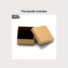 5pcs Square Cardboard Jewelry Set Boxes - Ring Necklace Packaging