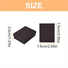 5pcs Square Cardboard Jewelry Set Boxes - Ring Necklace Packaging