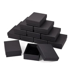 5pcs Square Cardboard Jewelry Set Boxes - Ring Necklace Packaging