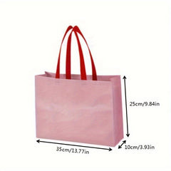 5pcs Christmas Gift Bag 3D Folding Shopping Bag Nonwoven Tote Bag Gift Bag
