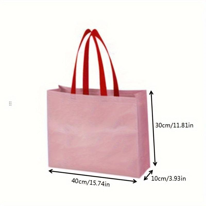 5pcs Christmas Gift Bag 3D Folding Shopping Bag Nonwoven Tote Bag Gift Bag