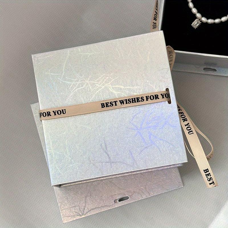 Mermaid Princess Christmas Magnetic Silver Laser Flip Jewelry Box Notebook