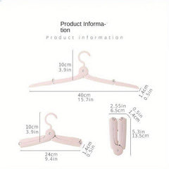 Portable Folding Clothes Hanger for Travel - Windproof & Anti-Slip - 40g