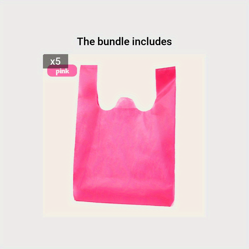 10pcs Hand-held Vest Bags for Supermarket Shopping