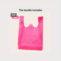 10pcs Hand-held Vest Bags for Supermarket Shopping