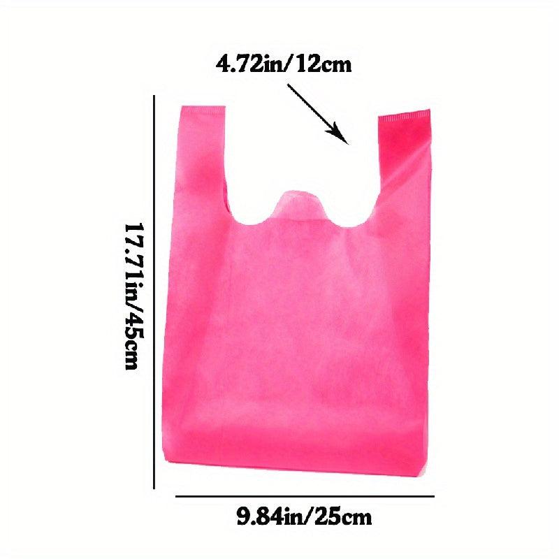 10pcs Hand-held Vest Bags for Supermarket Shopping