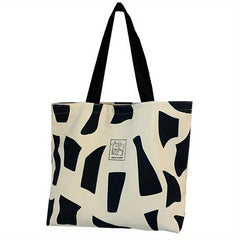 Women's Large Capacity Canvas Bag with Strap Zipper