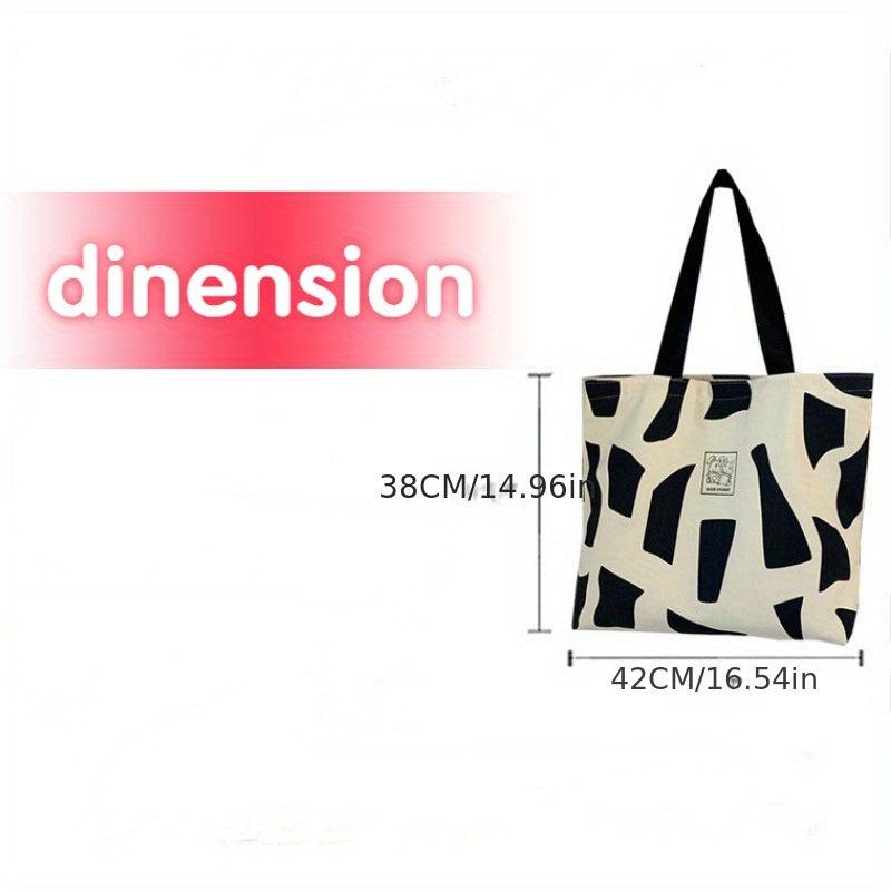 Women's Large Capacity Canvas Bag with Strap Zipper