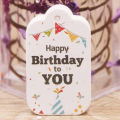 100pcs Happy Birthday Gift Tag Card for Retail Stores