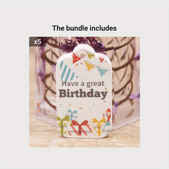100pcs Happy Birthday Gift Tag Card for Retail Stores