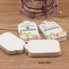 100pcs Happy Birthday Gift Tag Card for Retail Stores