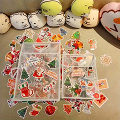 Christmas Gift Bag DIY Random Pattern Handbag with Stickers