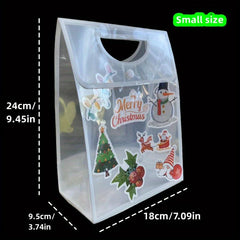 Christmas Gift Bag DIY Random Pattern Handbag with Stickers