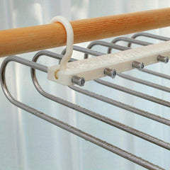 Stainless Steel Folding Trouser Rack Household Trouser Clip Hanger