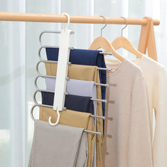 Stainless Steel Folding Trouser Rack Household Trouser Clip Hanger