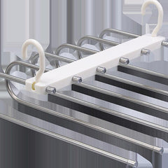 Stainless Steel Folding Trouser Rack Household Trouser Clip Hanger