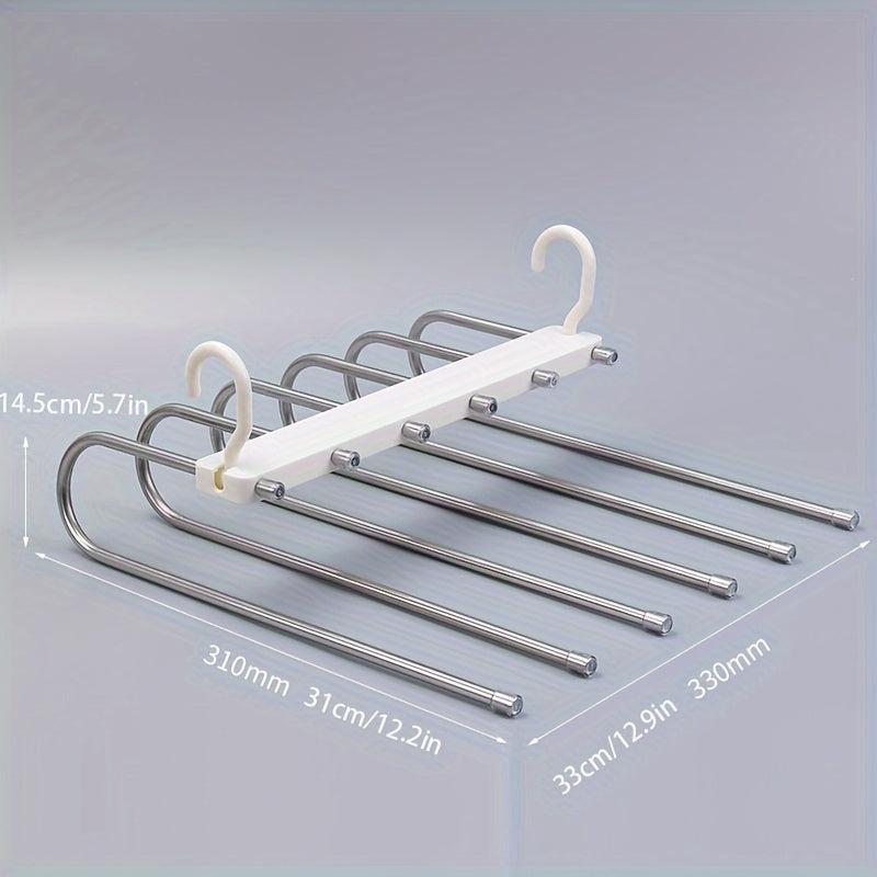 Stainless Steel Folding Trouser Rack Household Trouser Clip Hanger