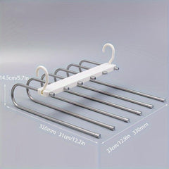 Stainless Steel Folding Trouser Rack Household Trouser Clip Hanger