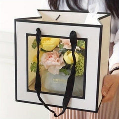 Clear Window Gift Bag with Border for Shops