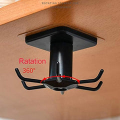 2pcs Kitchen Utensil Hooks 360 Rotating Hanging Rack, Tools Towel Organizer