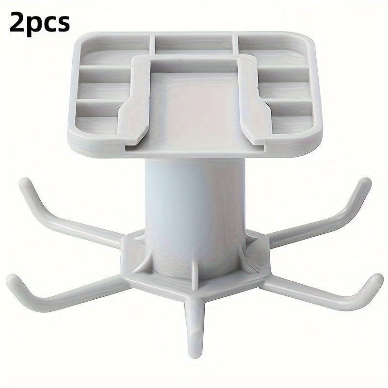 2pcs Kitchen Utensil Hooks 360 Rotating Hanging Rack, Tools Towel Organizer