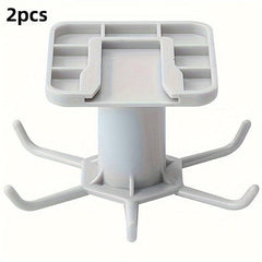 2pcs Kitchen Utensil Hooks 360 Rotating Hanging Rack, Tools Towel Organizer