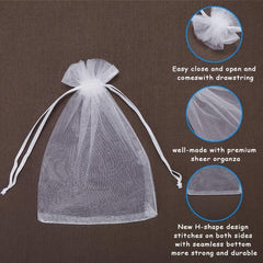 20pcs Sheer Organza Bags Wedding Favor Bags Jewelry Gift Bags For Party