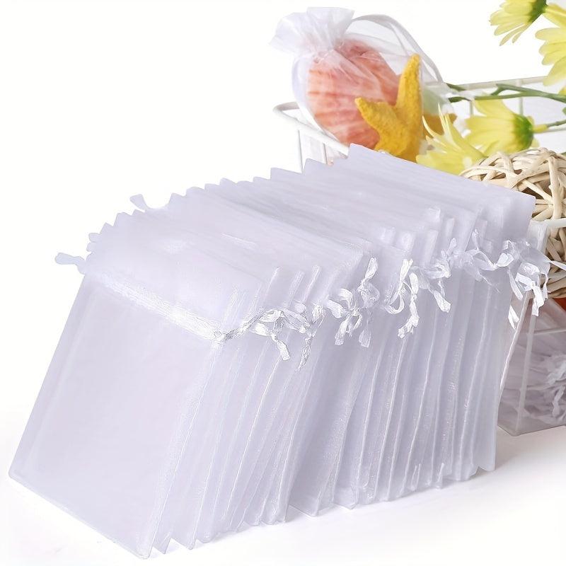 20pcs Sheer Organza Bags Wedding Favor Bags Jewelry Gift Bags For Party