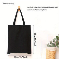 2pcs Canvas Shoulder Bag Casual Handbag For Beach Shopping