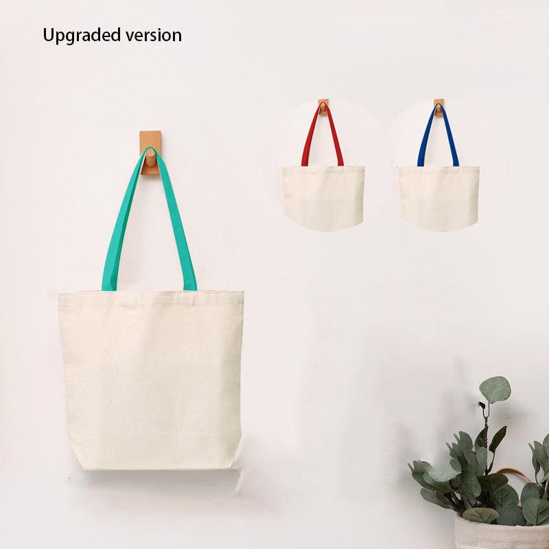 2pcs Canvas Shoulder Bag Casual Handbag For Beach Shopping